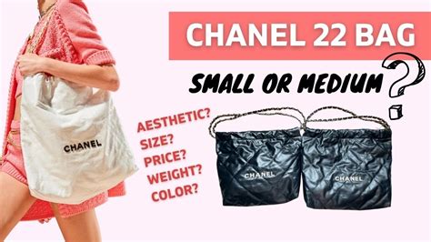 chanel 22 size small|Chanel 22 bag medium.